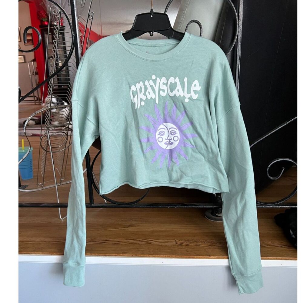 Grayscale Crop Crewneck